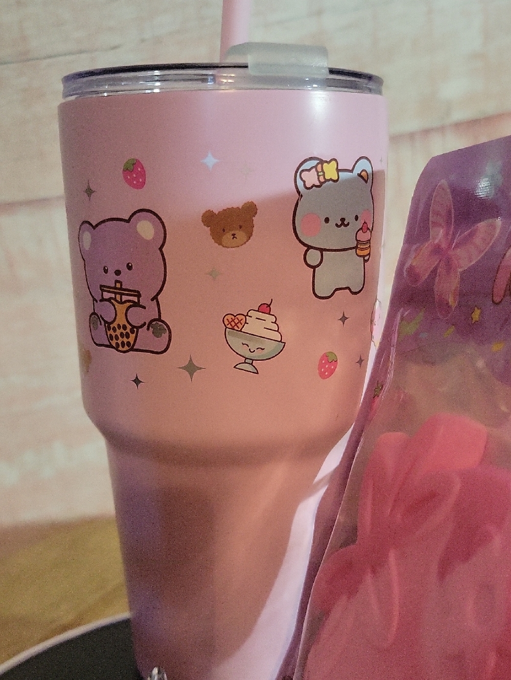 Kawaii Pink Tumbler And Ice Pack - Picture 4 of 11